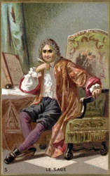 Alain Rene Lesage (Alain-Rene Le Sage) (1668-1747). Chromolithographie des 19. Jahrhunderts