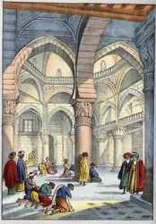 Algier, Algerien. Moschee-Innenraum. In „L