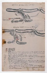 Skizzenkarte der Schlacht von Boomplaats, 29. August 1848