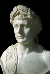 Anonyme Marmorbüste des 19. Jahrhunderts von Napoleon I., Kaiser der Franzosen