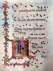 Antiphonar in Note 7, ein Buch mit den Gesängen für den Chor während der Messe
