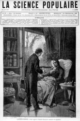 Arago bringt dem sterbenden Augustin Fresnel die Medaille von Benjamin Thompson, Graf von Rumford - in „Populärwissenschaft“ vom 19.08.1880