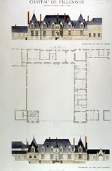 Architektur des Château de Villesavin, Tou en Sologne, Loir et Cher (41)