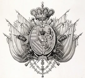Wappen der Toskana, frühes 19. Jahrhundert. Leopold von Toskana