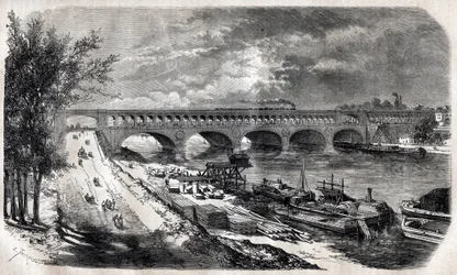 Viadukt von Auteuil (Pont du Jour Brücke) im Jahr 1867
