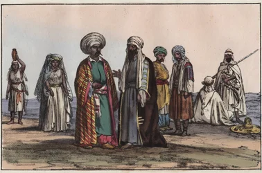 Beduinen - Gravur aus „Usi e Costumi di Tutti i Popoli dell