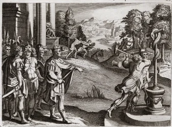 Bibel von Royaumont, Altes Testament: König Ezechias. Illustration von 1811