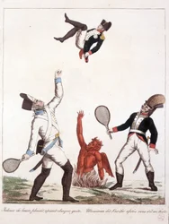 Karikatur über Napoleon Bonaparte - in Napoleon I, Karikaturen, Dummy-Sammlung. 1814 - 1815. B.H.V.P.