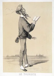 Karikatur eines englischen Touristen um 1866