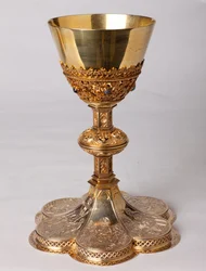 Kelch. Goldschmiedearbeit, Schmuck. Kopie aus dem 19. Jahrhundert eines Originals aus dem 16. Jahrhundert