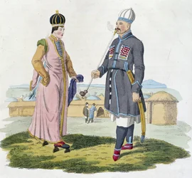 Tscherkessischer Mann und Frau (Kaukasus)