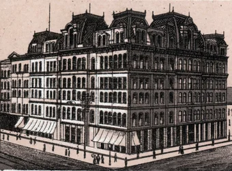 Chicago, USA: Blick auf Field, Leiter & Co. in „Die Welt illustriert 168 Ansichten“ (Ende des 19. Jahrhunderts)