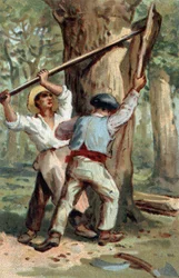 Chromolithographie des späten 19. Jahrhunderts.
