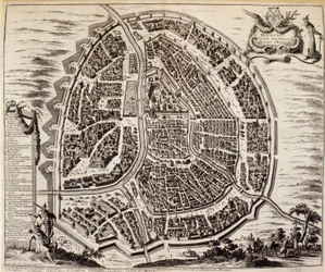 Stadtplan von Moskau im 17. Jahrhundert.