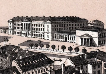 Kopenhagen, Dänemark: Ansicht des Schlosses Christiansborg. in „Die Welt illustriert 168 Ansichten“ Undatiert (spätes 19. Jahrhundert)