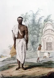 Kultur, Zivilisation und indische Gesellschaft: Porträt eines Brahmanen, Priester von Indien