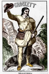 David Crockett (1786-1836), amerikanischer Pionier - Almanach