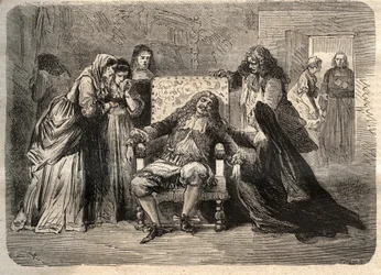 Tod von Molière - Tod von Jean Baptiste Poquelin, genannt Molière (1622-1673), 17. Februar