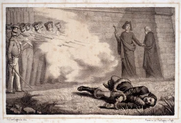 Tod von Murat (1767 - 1815) - in „Storia d