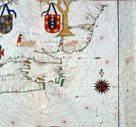 Detail einer Karte von Labrador (Markland), Ostkanada