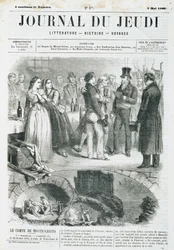 Edmond Dantès, der Graf von Monte Cristo, gibt einen Empfang - in „Le Journal du Jeudi“ vom 03.05.1860