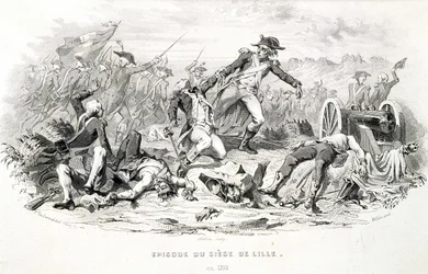 Episode der Belagerung von Lille 1792 - in „Fastes de Gardes nationales de France“