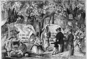 Fete des Loges: Eine Rotisserie im Wald von Saint Germain (Saint-Germain) bei Paris