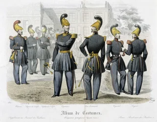 Feuerwehrleute in Uniform - in „Album der Kostüme“