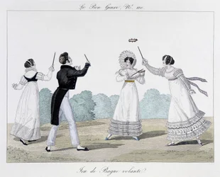 Fliegendes Ring-Spiel - in "The Good Genre", Nr. 110, Anfang des 19. Jahrhunderts