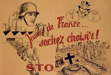 Französisches Propagandaplakat für STO, 1943