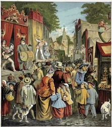 Karnevalsfest. Illustration eines Kinderbuchs im 19. Jahrhundert.