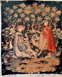 Galante Szene, das Geschenk des Herzens