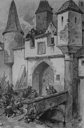 Deutscher Bauernkrieg (1524-1526): Eberlin beschäftigt Stadtleute an der Augstbrücke zu Erfurt, Johann Eberlin Gunzburg war ein deutscher Theologe und Sozialreformer, Reformation in Franken