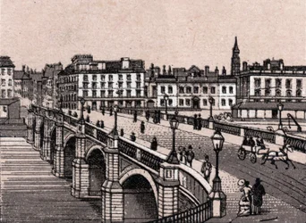 Glasgow, Schottland: Blick auf die Broomielaw-Brücke. aus 