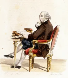 Guillaume Chretien (Guillaume-Chretien) von Lamoignon de Malesherbes (1721-1794). Französischer Politiker. Gravur von 1838