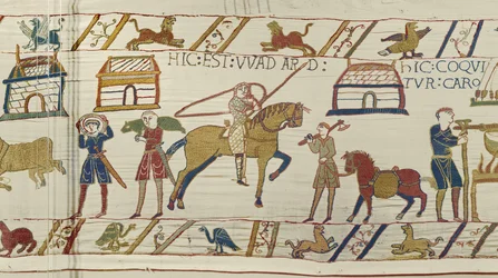 Hier ist Wadard, Teppich von Bayeux (Wollstickerei auf Leinen)