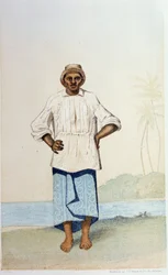 Hoaori aus Ozeanien - in „First Swedish Circumnavigation“ von Skogman Carl Johan Alfred, ed. Stockholm, Adolf Bonnier