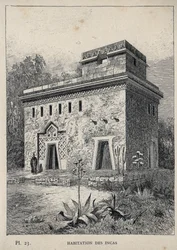 Wohnung der Inkas - Gravur von 1889 in „Histoire de l