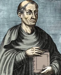 Hugues de Saint Victor. Französischer Theologe und Philosoph. 12. Jahrhundert. Gravur des 17. Jahrhunderts.