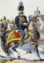 Humbert I. zu Pferd, König von Italien