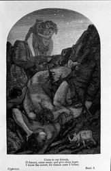 Illustration zu „Hyperion“ von Dichter John Keats (1795-1821), 19. Jahrhundert