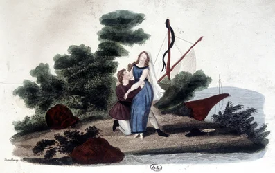 Illustration des Romans „Paul und Virginie“ von Henri Bernardin de Saint Pierre