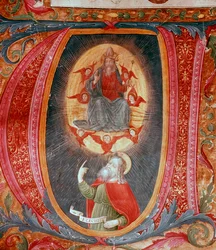 Initiale V mit Darstellung von Ezechiel