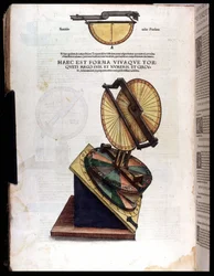 Instrument der Astronomie - in „Astronomicon caesarum“, Abhandlung des 16. Jahrhunderts