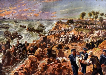 Italienisch-Türkischer Krieg (1911-1912): Landung italienischer Truppen und Schlacht von Bengasi am 11. Oktober
