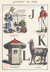 J K L: Gärtner, Jockey, Kiosk, Lama