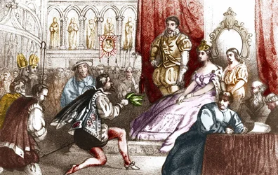 Jean Nicot überreicht Katharina de