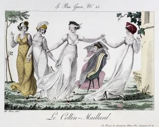 Jeu du Colin-Maillard (Colin Maillard) - in „Le Bon genre“, Nr. 14, Anfang des 19. Jahrhunderts