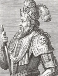 König Afonso V. von Portugal. Porträt.