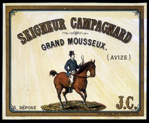 Etikett von „Lord Campagnard - Great sparkling“ (Avize), 19. Jahrhundert